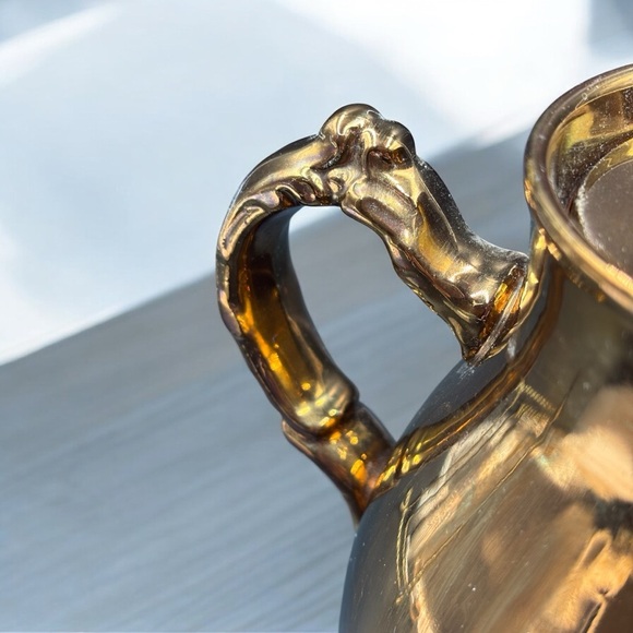 G&S Ltd. Gibson and Sons Burslem.Copper Toned Lustreware. Vintage Ceramic Teapot - Picture 7 of 10